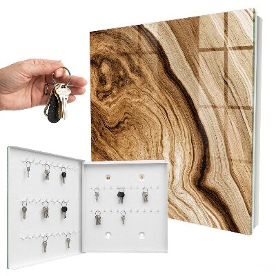 Armario para llaves de madera con diseño de ondas