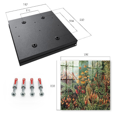 Caja para llaves con diseño de hojas verdes