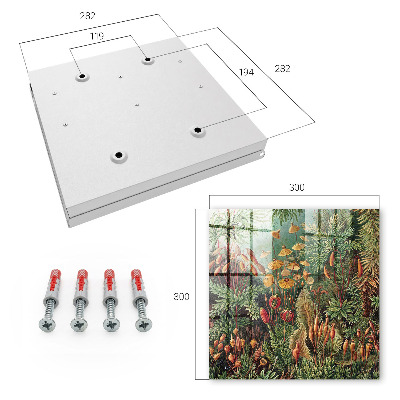 Caja para llaves con diseño de hojas verdes