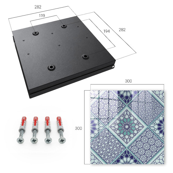 Caja para llaves con diseño de patrón geométrico