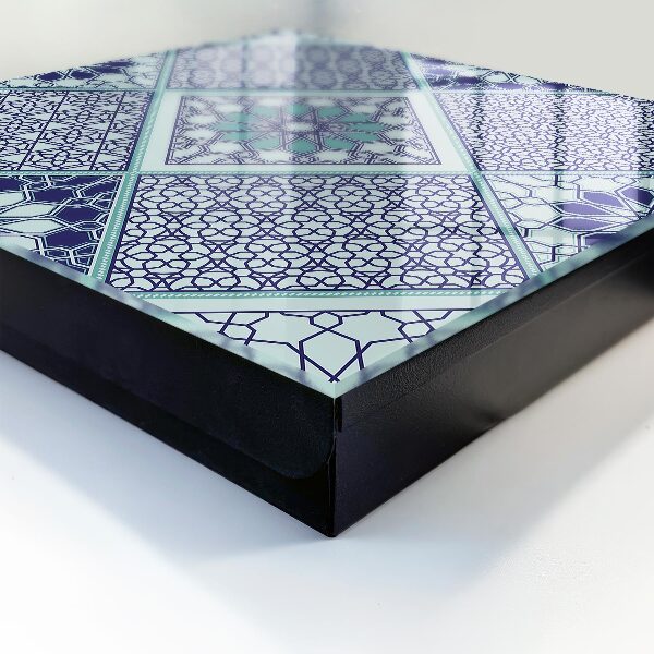 Caja para llaves con diseño de patrón geométrico