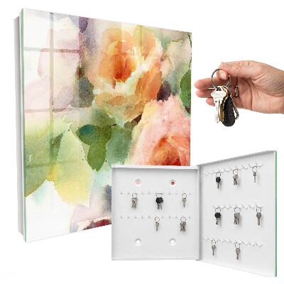 Armario para llaves con diseño de motivo floral