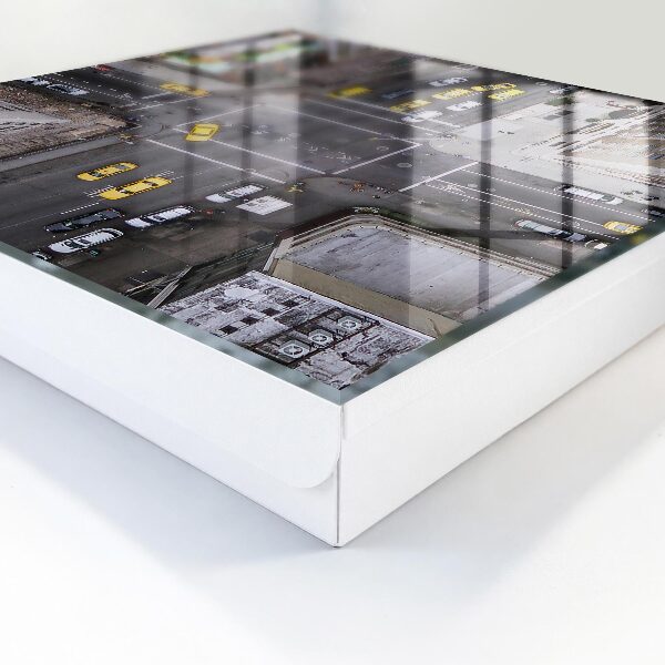 Caja para llaves con diseño de calles de la ciudad