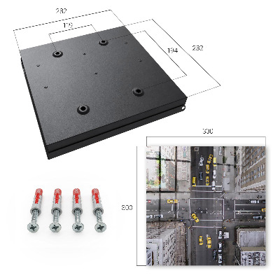 Caja para llaves con diseño de calles de la ciudad