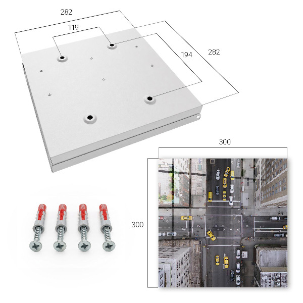 Caja para llaves con diseño de calles de la ciudad