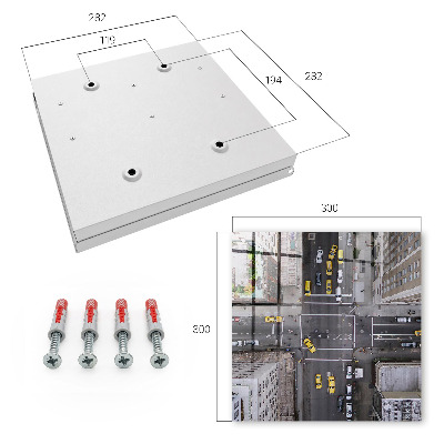 Caja para llaves con diseño de calles de la ciudad