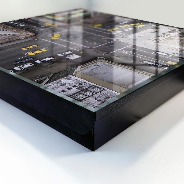 Caja para llaves con diseño de calles de la ciudad