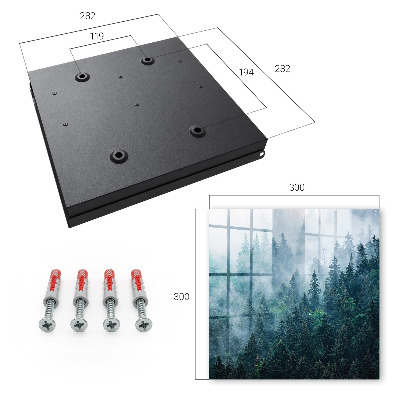 Caja para llaves de diseño bosque verde
