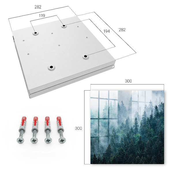 Caja para llaves de diseño bosque verde