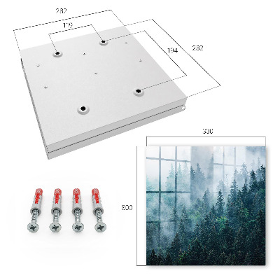 Caja para llaves de diseño bosque verde