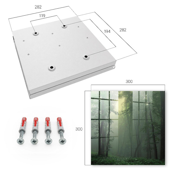 Armario para colgar llaves con diseño de niebla forestal
