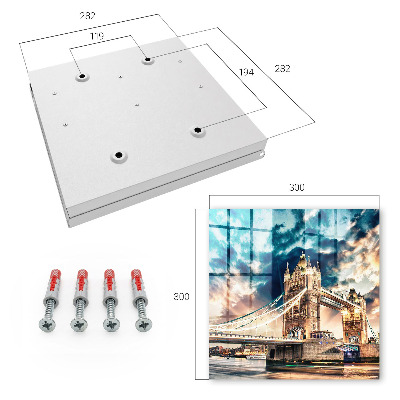 Caja para llaves diseño de paisaje urbano