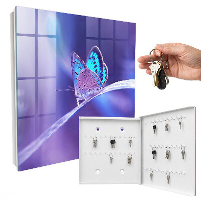 Armario para llaves con diseño de mariposa colorida