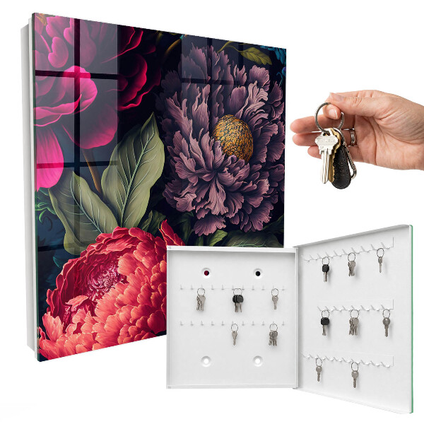 Caja para llaves diseño de flores de lujo