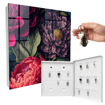 Caja para llaves diseño de flores de lujo