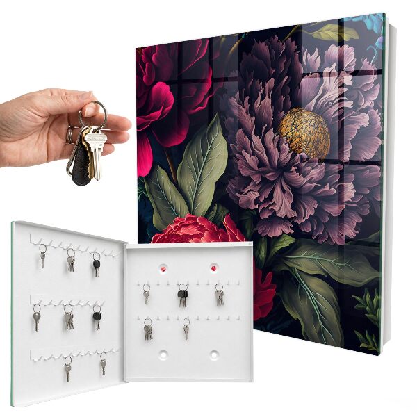 Caja para llaves diseño de flores de lujo