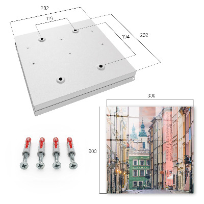 Armario para llaves con diseño de edificios residenciales coloridos