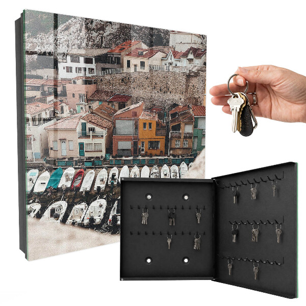 Caja para llaves diseño de pueblo costero