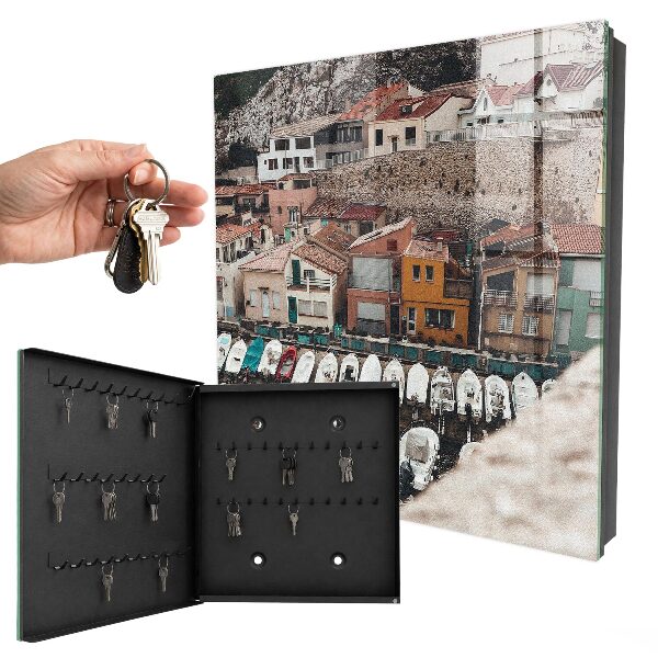 Caja para llaves diseño de pueblo costero