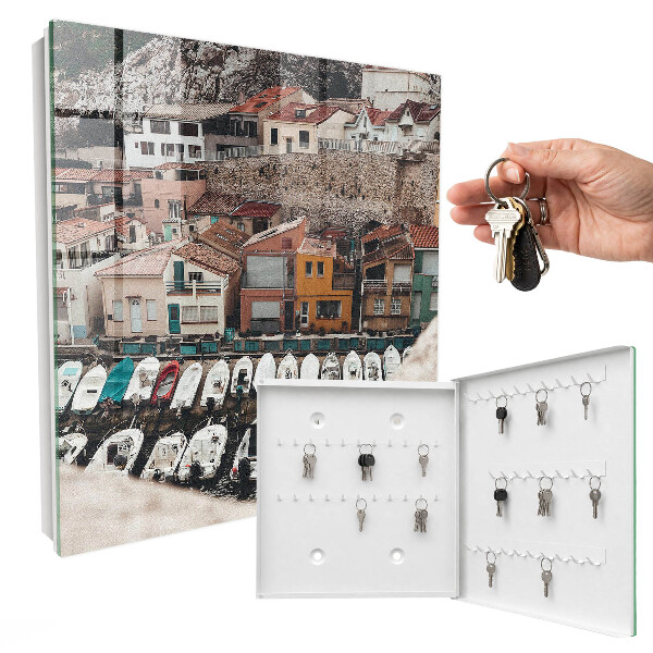 Caja para llaves diseño de pueblo costero