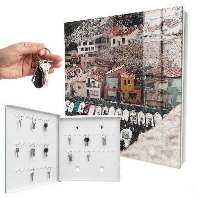 Caja para llaves diseño de pueblo costero