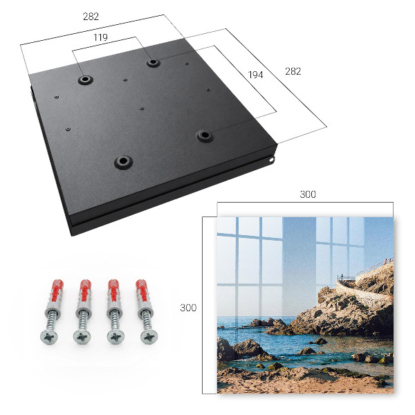 Caja para llaves con diseño de paisaje costero