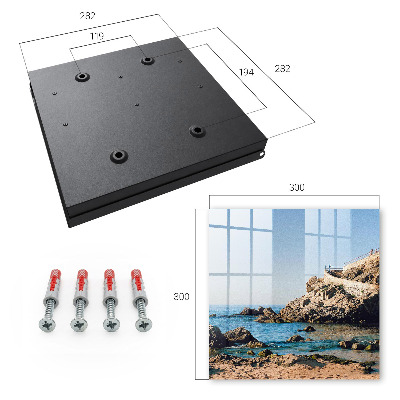 Caja para llaves con diseño de paisaje costero
