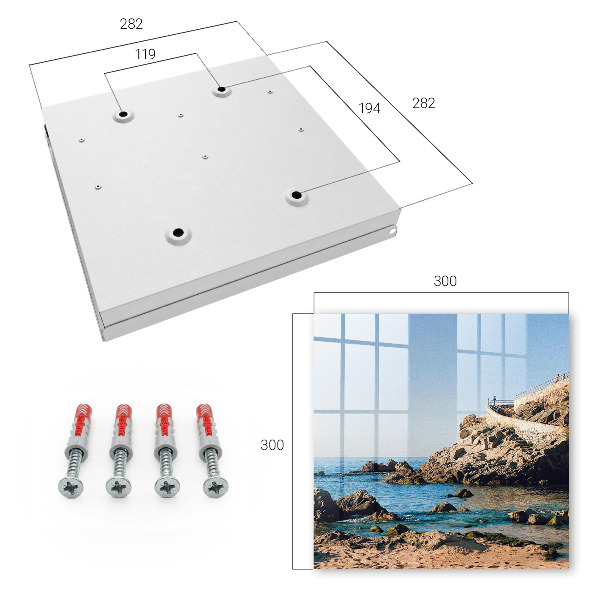 Caja para llaves con diseño de paisaje costero