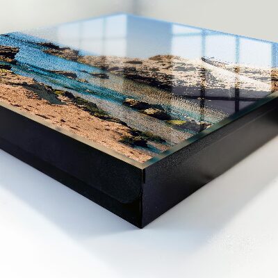 Caja para llaves con diseño de paisaje costero