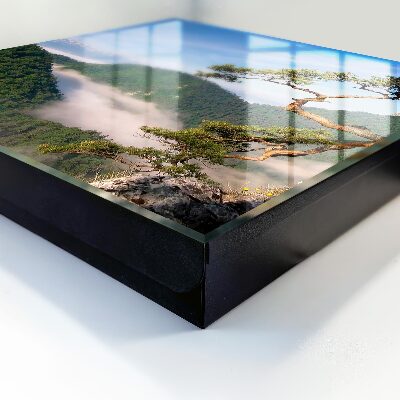 Armario para llaves con diseño de paisaje de montaña