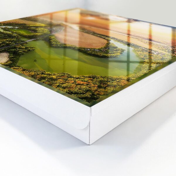 Caja para llaves con diseño de paisaje natural