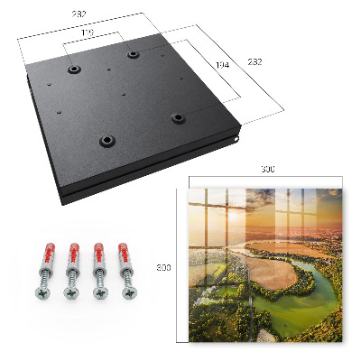 Caja para llaves con diseño de paisaje natural