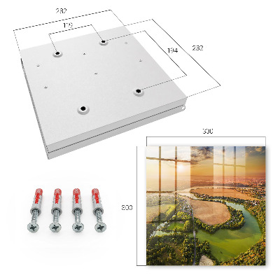 Caja para llaves con diseño de paisaje natural