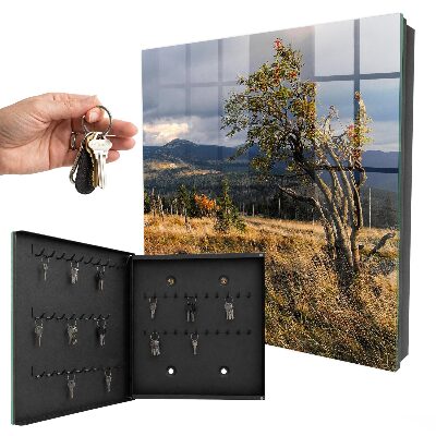 Armario para llaves diseño con paisaje otoñal