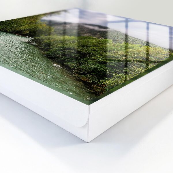 Caja para llaves con diseño de paisaje de montaña