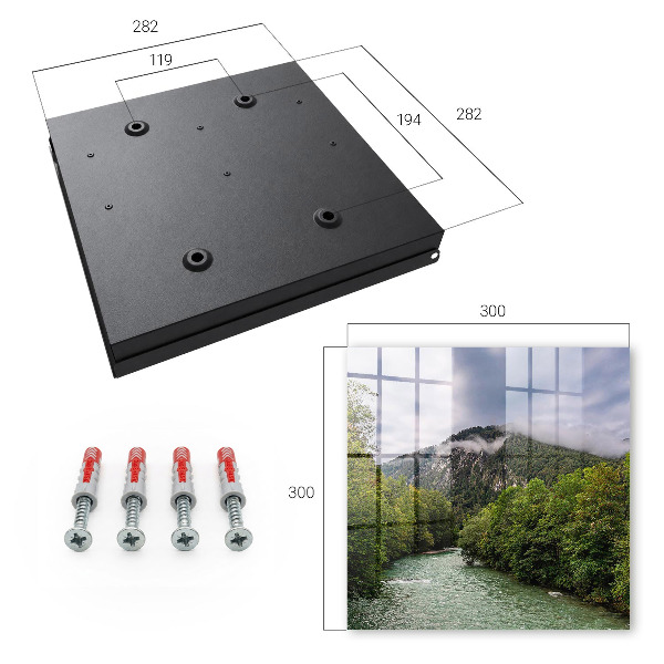 Caja para llaves con diseño de paisaje de montaña