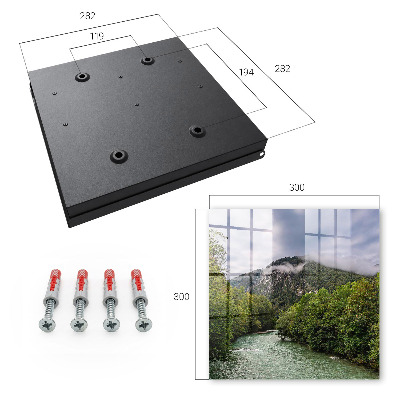 Caja para llaves con diseño de paisaje de montaña