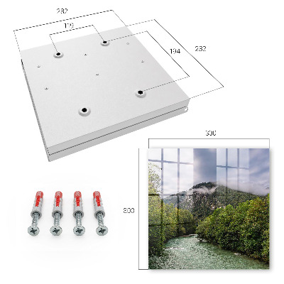 Caja para llaves con diseño de paisaje de montaña