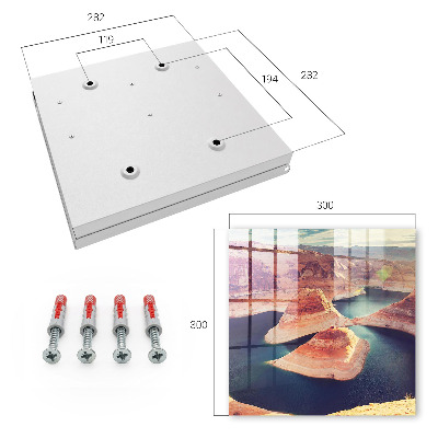 Caja para llaves diseño rocas y agua