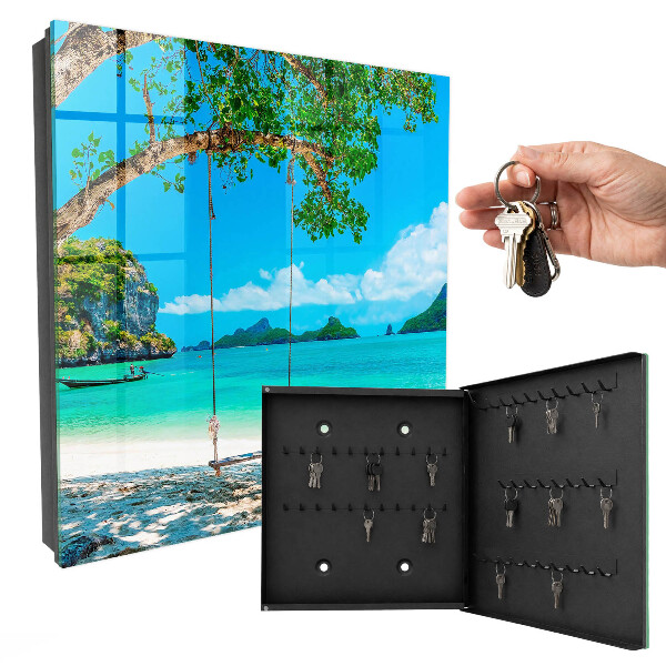 Caja para llaves diseño paraíso tropical