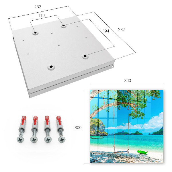 Caja para llaves diseño paraíso tropical