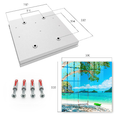 Caja para llaves diseño paraíso tropical