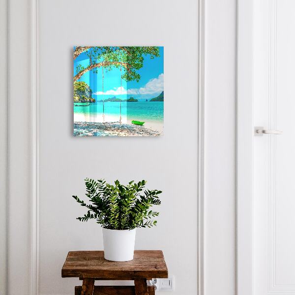 Caja para llaves diseño paraíso tropical
