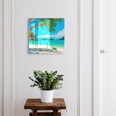 Caja para llaves diseño paraíso tropical