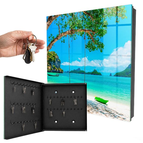 Caja para llaves diseño paraíso tropical