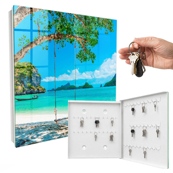 Caja para llaves diseño paraíso tropical