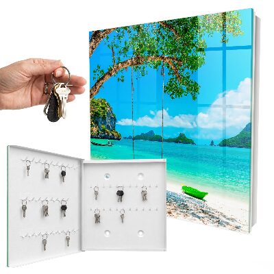 Caja para llaves diseño paraíso tropical