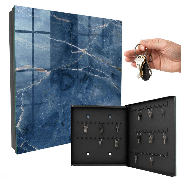 Caja para llaves de mármol azul