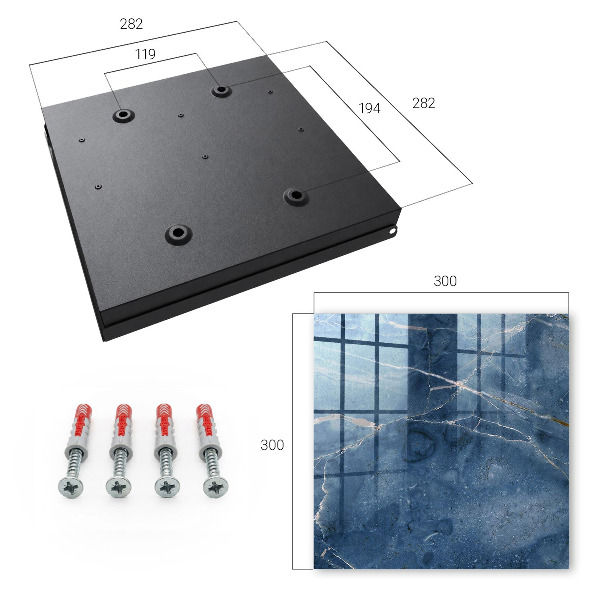 Caja para llaves de mármol azul