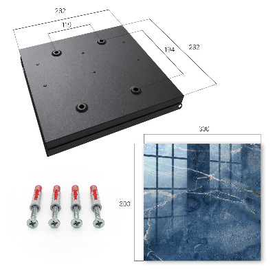 Caja para llaves de mármol azul